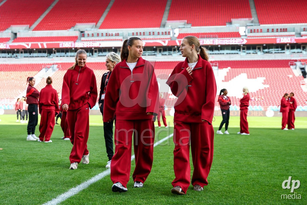 TORONTO, CANADA - OCTOBER 12: Players of Denmark at arrival prior to the International Friendly match between Canada and Denmark at BMO Field on October 12, 2026 in Toronto, Canada.