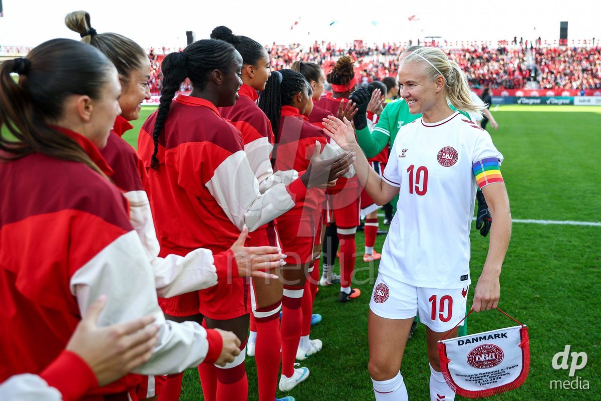 TORONTO, CANADA - OCTOBER 12: Pernille Harder of Denmark prior to the International Friendly match between Canada and Denmark at BMO Field on October 12, 2026 in Toronto, Canada.