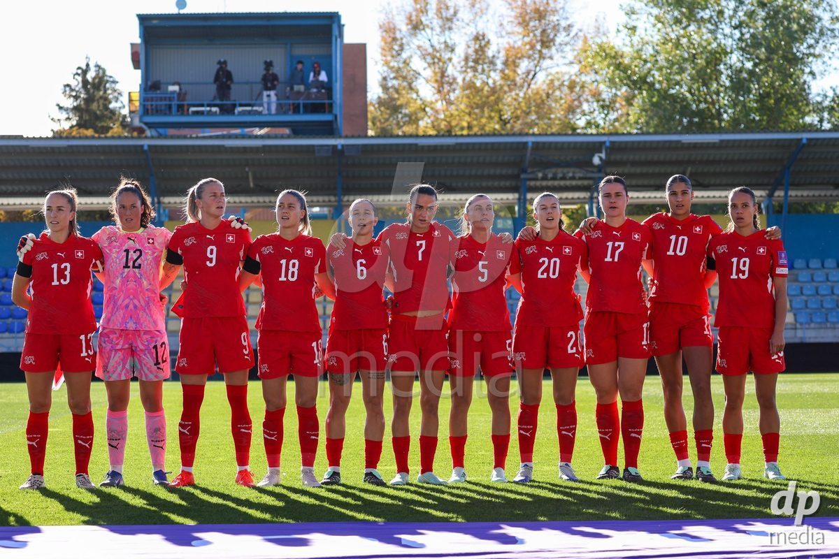 09.10.2026; Mezokovesd, Fussball - UEFA Women's European Qualifiers Playoff Round 1- Israel vs Schweiz: Spielerinnen der Schweizer Nationalmannschaft(Pal Gollner/)