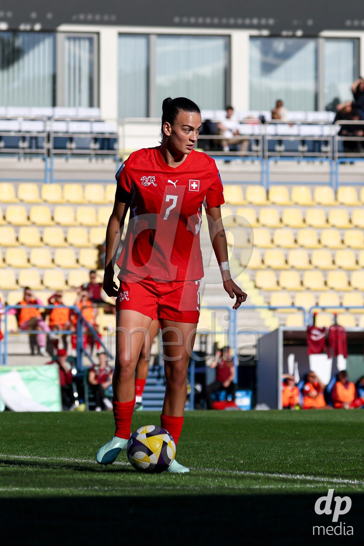 09.10.2026; Mezokovesd, Fussball - UEFA Women's European Qualifiers Playoff Round 1- Israel vs Schweiz: Riola Xhemaili (SUI)(Pal Gollner/)