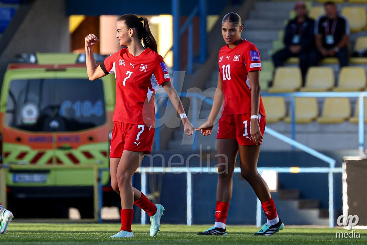 09.10.2026; Mezokovesd, Fussball - UEFA Women's European Qualifiers Playoff Round 1- Israel vs Schweiz: Riola Xhemaili (SUI)(Pal Gollner/)