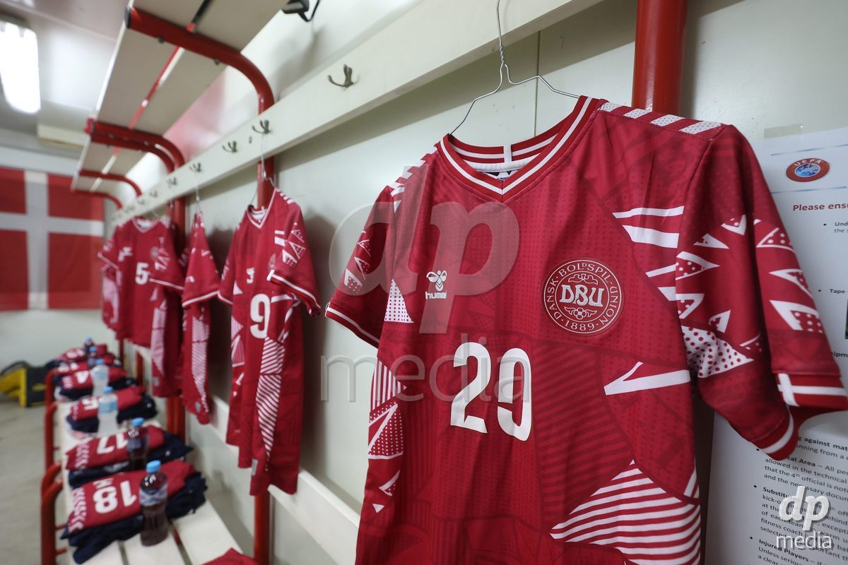 KAKANJ, BOSNIA AND HERZEGOVINA - OCTOBER 13: A general view inside of the Denmark dressing room before the UEFA Womens European Under-19 Qualifier match between Denmark and Switzerland at Mladost Stadium on October 13, 2026 in Kakanj, Bosnia and Herzegovina. Photo: Armin Durgut/Pixsell/DP Media