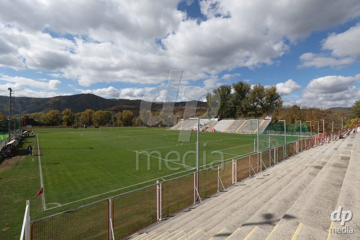 KAKANJ, BOSNIA AND HERZEGOVINA - OCTOBER 13: A general view of the stadium before the UEFA Womens European Under-19 Qualifier match between Denmark and Switzerland at Mladost Stadium on October 13, 2026 in Kakanj, Bosnia and Herzegovina. Photo: Armin Durgut/Pixsell/DP Media