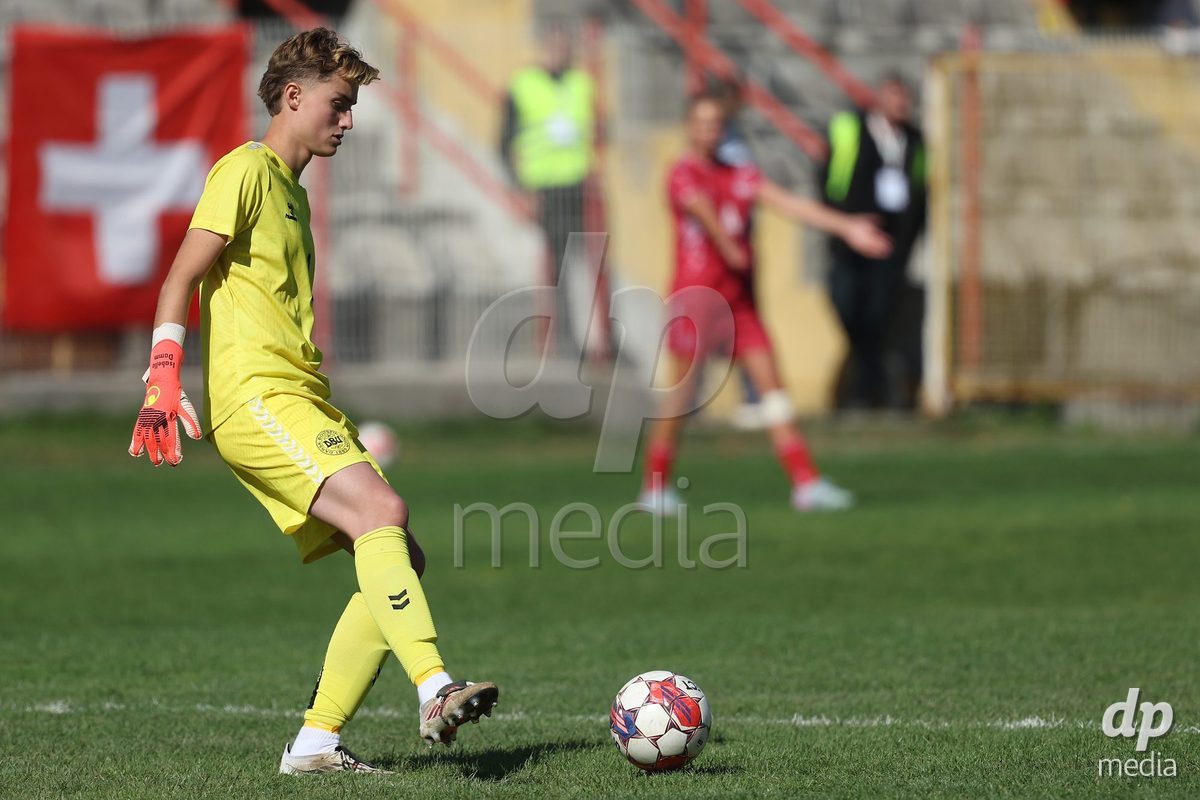 KAKANJ, BOSNIA AND HERZEGOVINA - OCTOBER 13: Isabella Damm of Denmark during the UEFA Womens European Under-19 Qualifier match between Denmark and Switzerland at Mladost Stadium on October 13, 2026 in Kakanj, Bosnia and Herzegovina. Photo: Armin Durgut/Pixsell/DP Media