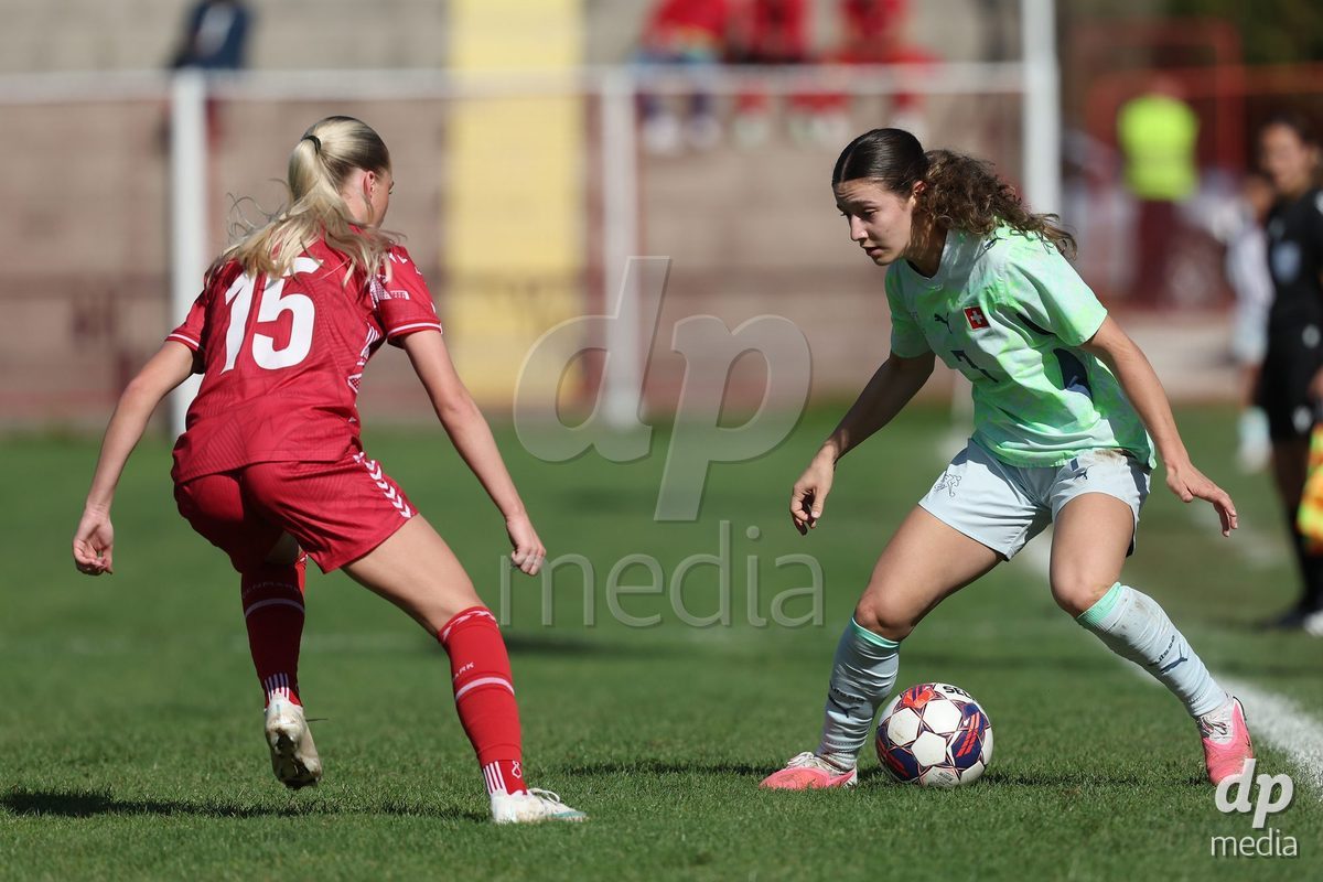 KAKANJ, BOSNIA AND HERZEGOVINA - OCTOBER 13: Ramona Schallberger of Switzerland during the UEFA Womens European Under-19 Qualifier match between Denmark and Switzerland at Mladost Stadium on October 13, 2026 in Kakanj, Bosnia and Herzegovina. Photo: Armin Durgut/Pixsell/DP Media