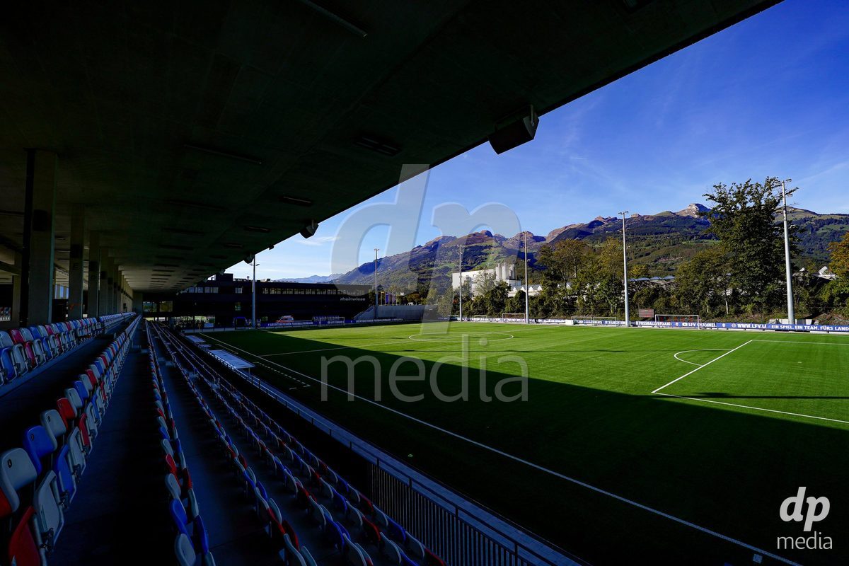 SCHAAN, LIECHTENSTEIN - OCTOBER 15: General view of LFV Campus Rheinwiese prior to the UEFA European Under-17 Qualifier match between Spain and Israel at LFV Campus Rheinwiese on October 15, 2026 in Schaan, Liechtenstein.