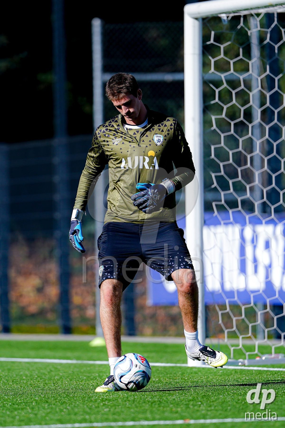 SCHAAN, LIECHTENSTEIN - OCTOBER 15: Players of Israel warming up during the UEFA European Under-17 Qualifier match between Spain and Israel at LFV Campus Rheinwiese on October 15, 2026 in Schaan, Liechtenstein.