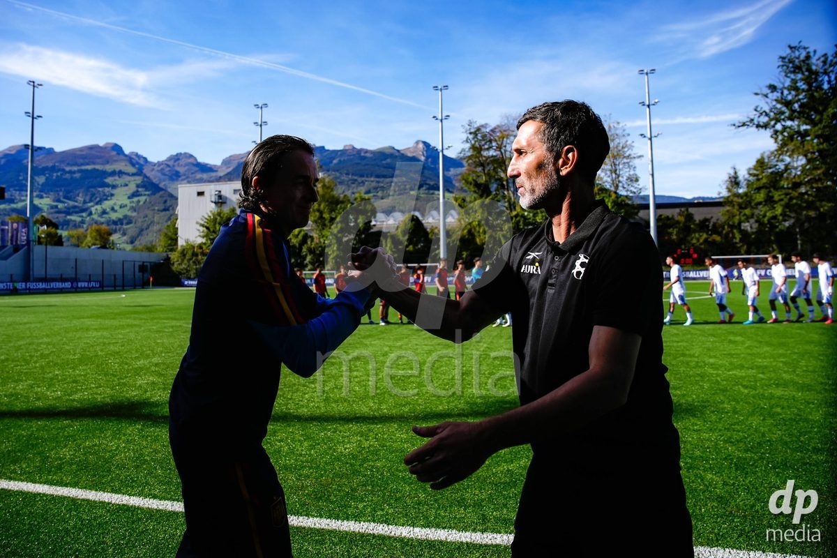 SCHAAN, LIECHTENSTEIN - OCTOBER 15: Ariel Banado, Head Coach of Israel, during the UEFA European Under-17 Qualifier match between Spain and Israel at LFV Campus Rheinwiese on October 15, 2026 in Schaan, Liechtenstein.