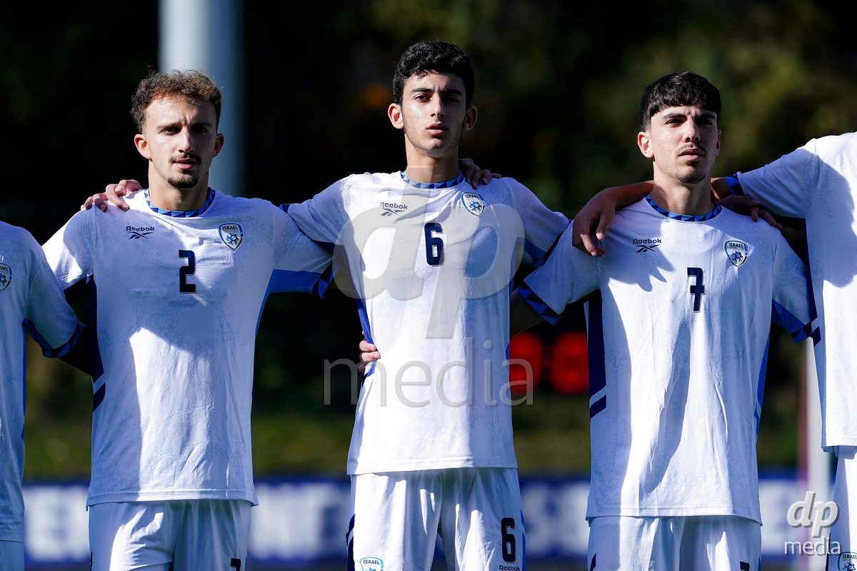 SCHAAN, LIECHTENSTEIN - OCTOBER 15: Players of Israel during the UEFA European Under-17 Qualifier match between Spain and Israel at LFV Campus Rheinwiese on October 15, 2026 in Schaan, Liechtenstein.