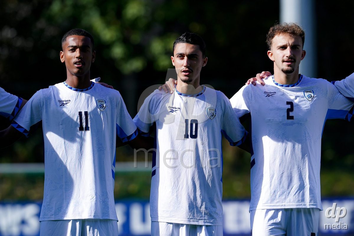 SCHAAN, LIECHTENSTEIN - OCTOBER 15: Players of Israel during the UEFA European Under-17 Qualifier match between Spain and Israel at LFV Campus Rheinwiese on October 15, 2026 in Schaan, Liechtenstein.