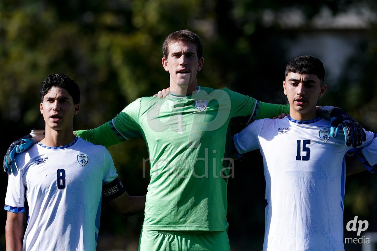 SCHAAN, LIECHTENSTEIN - OCTOBER 15: Players of Israel during the UEFA European Under-17 Qualifier match between Spain and Israel at LFV Campus Rheinwiese on October 15, 2026 in Schaan, Liechtenstein.