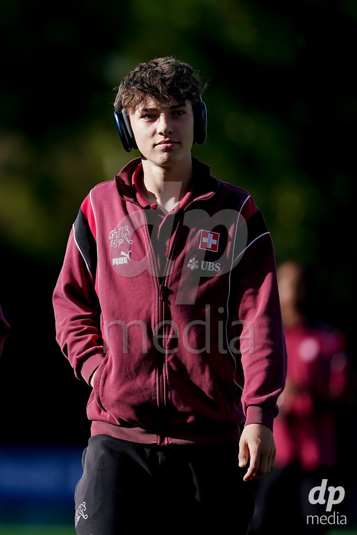 SCHAAN, LIECHTENSTEIN - OCTOBER 15: Players of Switzerland arrival during the UEFA European Under-17 Qualifier match between Switzerland and Liechtenstein at LFV Campus Rheinwiese on October 15, 2026 in Schaan, Liechtenstein.