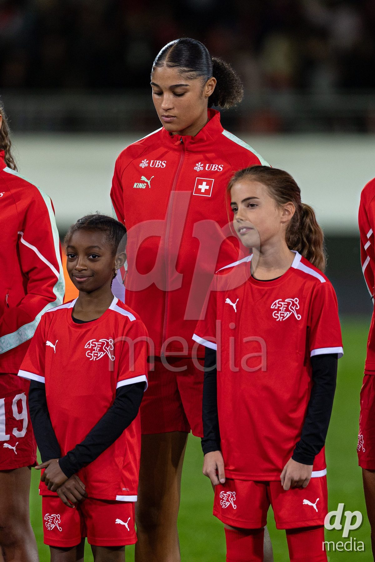 SION, SWITZERLAND, OCTOBER 13 : Sydney Schertenleib of Switzerland during the FIFA Women's World Cup 2027 Women's European Qualifiers Play-offs game between Switzerland and Israel at Stade de Tourbillon on October 13, 2026 in Sion, Switzerland.