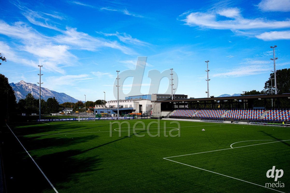 SCHAAN, LIECHTENSTEIN - OCTOBER 15: General view of Liechtenstein at LFV Campus Rheinwiese prior to the UEFA European Under-17 Qualifier match between Switzerland and Liechtenstein at LFV Campus Rheinwiese on October 15, 2026 in Schaan, Liechtenstein.