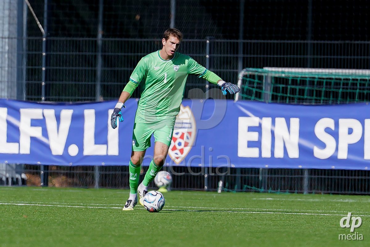 SCHAAN, LIECHTENSTEIN - OCTOBER 15: Yoav Ribak of Israel controls the ball during the UEFA European Under-17 Qualifier match between Spain and Israel at LFV Campus Rheinwiese on October 15, 2026 in Schaan, Liechtenstein.