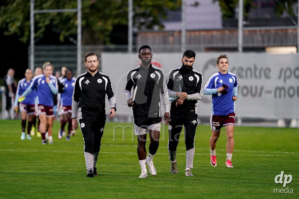 GENEVA, SWITZERLAND - OCTOBER 16: Staff of Servette FC Chenois Feminin during the AXA Women's Super League match between Servette FC Chenois Feminin and FC Luzern at Stade de Trois-Chene on October 16, 2026 in Geneva, Switzerland.