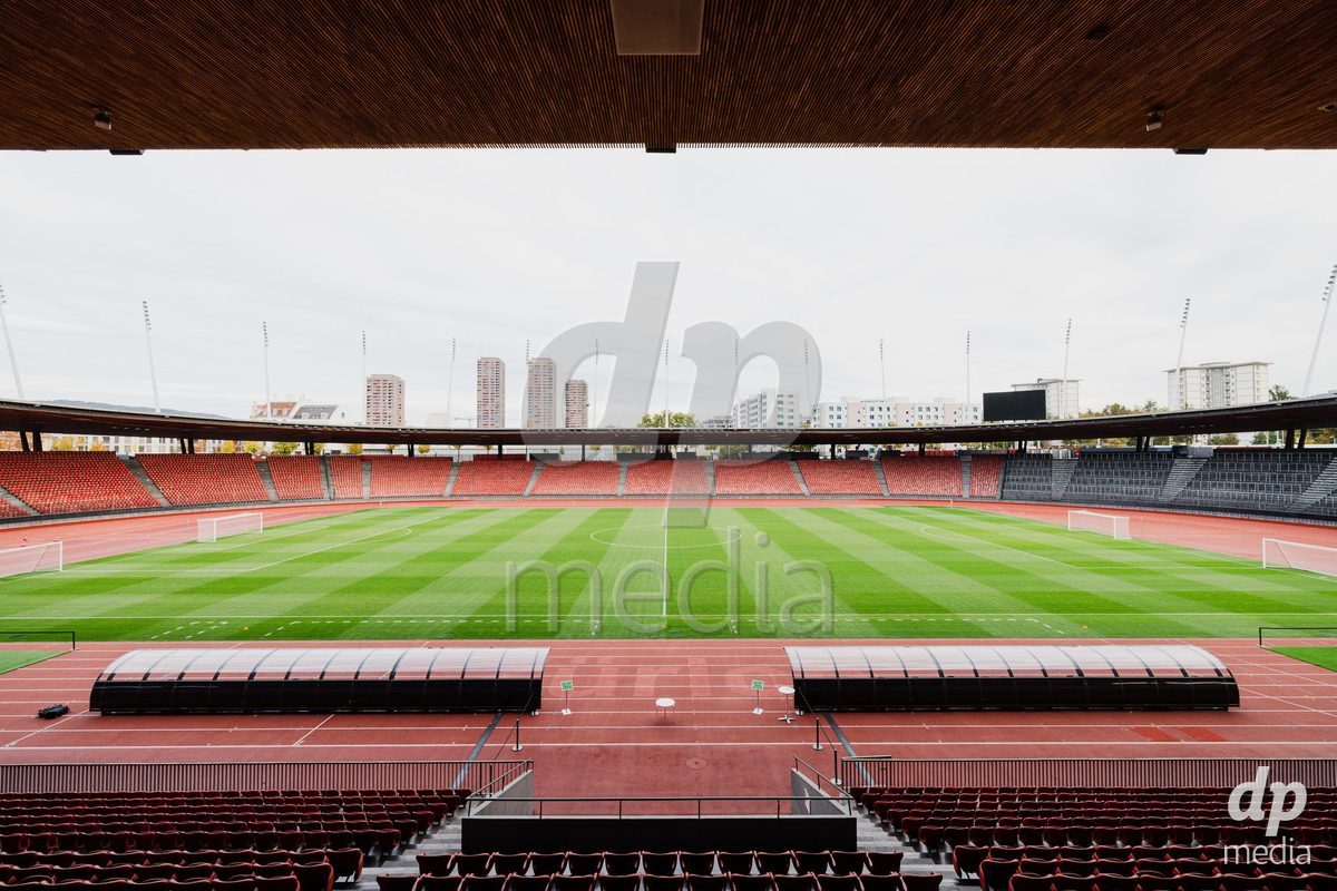 ZURICH, SWITZERLAND - OCTOBER 16: General view and action during the AXA Women's Super League match between FC Zurich and FC St. Gallen 1879 at Letzigrund on October 16, 2026 in Zurich, Switzerland.