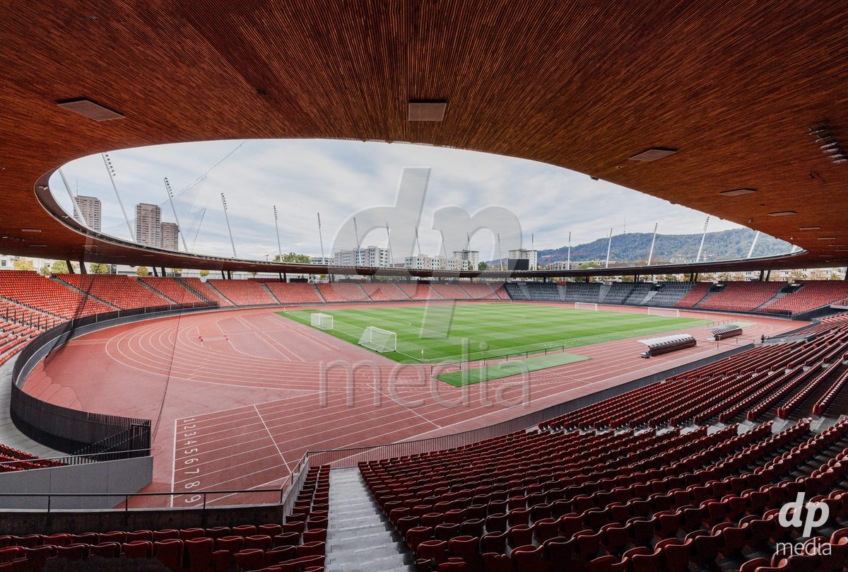 ZURICH, SWITZERLAND - OCTOBER 16: General view and action during the AXA Women's Super League match between FC Zurich and FC St. Gallen 1879 at Letzigrund on October 16, 2026 in Zurich, Switzerland.
