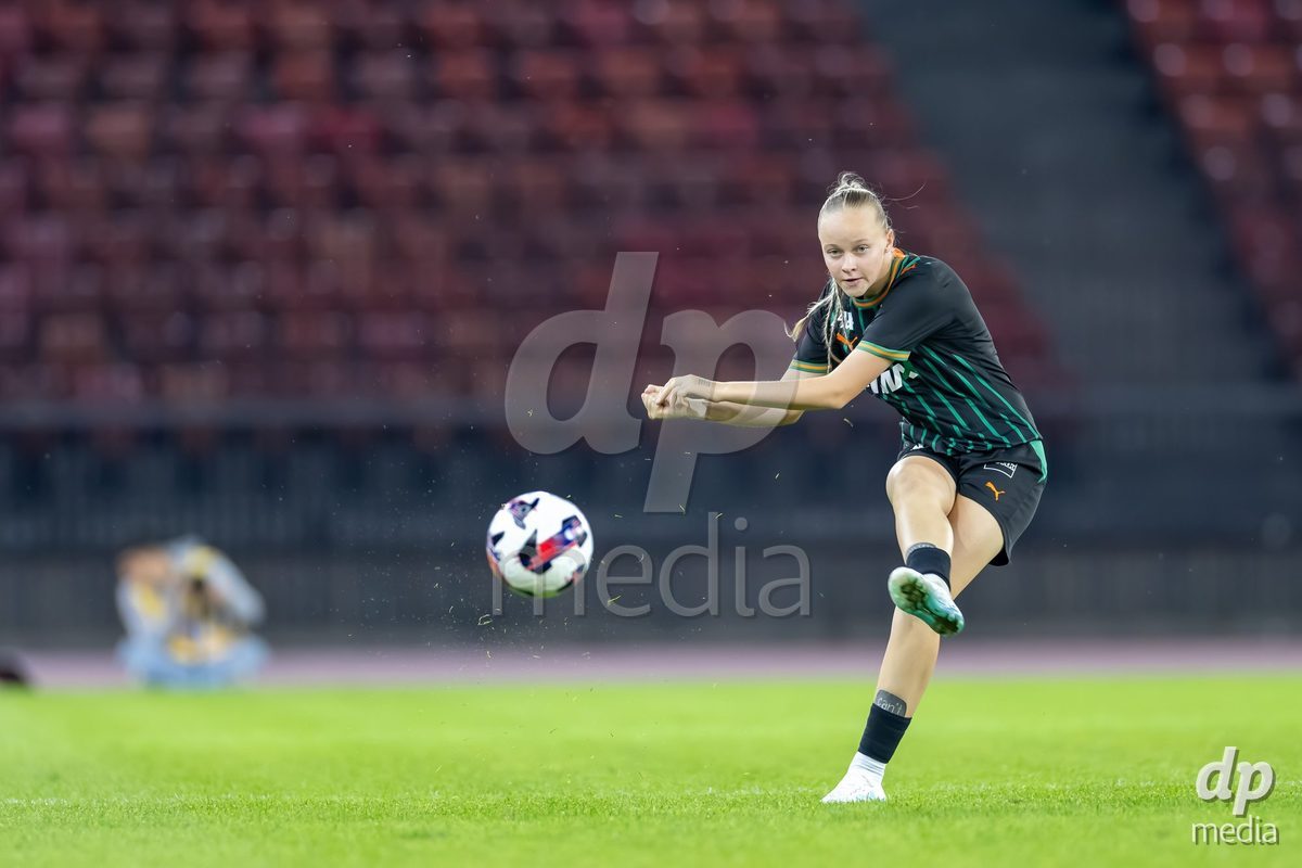 ZURICH, SWITZERLAND - OCTOBER 16: General view and action during the AXA Women's Super League match between FC Zurich and FC St. Gallen 1879 at Letzigrund on October 16, 2026 in Zurich, Switzerland.