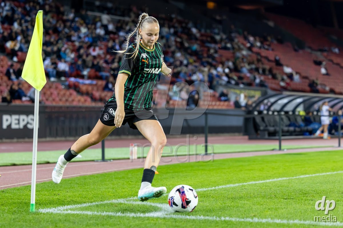 ZURICH, SWITZERLAND - OCTOBER 16: General view and action during the AXA Women's Super League match between FC Zurich and FC St. Gallen 1879 at Letzigrund on October 16, 2026 in Zurich, Switzerland.
