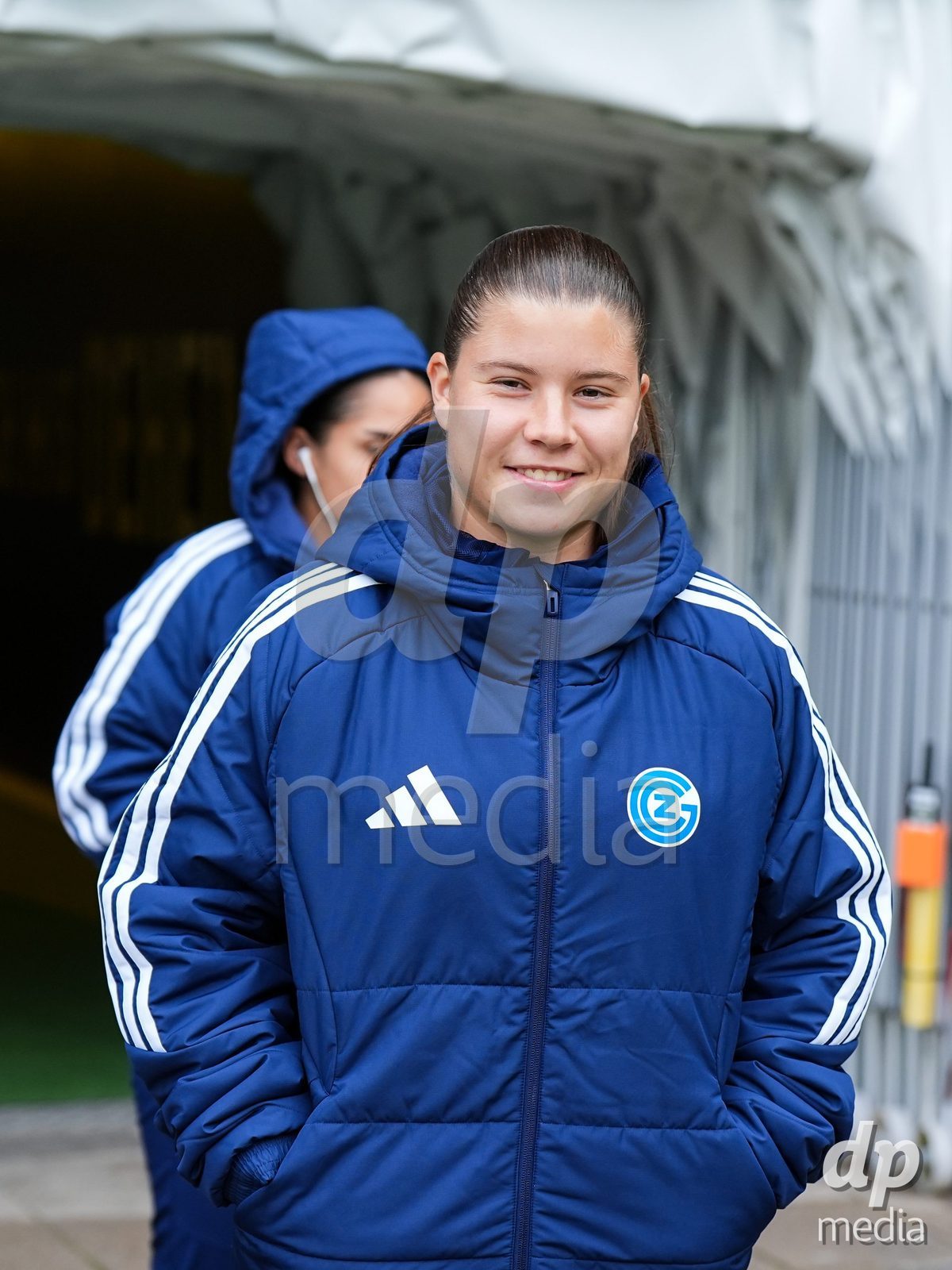 BERN, SWITZERLAND - OCTOBER 17: Arrival players of Grasshopper Club Zurich during the AXA Women's Super League match between BSC YB Frauen and GC Frauenfussball at Wankdorf Stadion on October 17, 2026 in Bern, Switzerland.