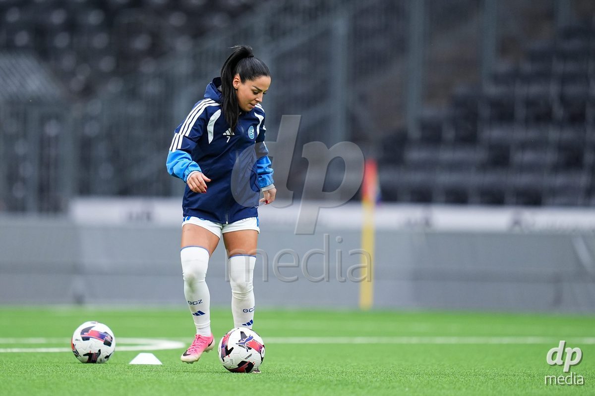 BERN, SWITZERLAND - OCTOBER 17: Qendresa Krasniqi of Grasshopper Club Zurich during warm up prior to the AXA Women's Super League match between BSC YB Frauen and GC Frauenfussball at Wankdorf Stadion on October 17, 2026 in Bern, Switzerland.