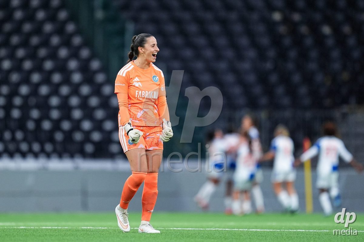 BERN, SWITZERLAND - OCTOBER 17: Jimena Vicario Casal of Grasshopper Club Zurich celebrates during the AXA Women's Super League match between BSC YB Frauen and GC Frauenfussball at Wankdorf Stadion on October 17, 2026 in Bern, Switzerland.
