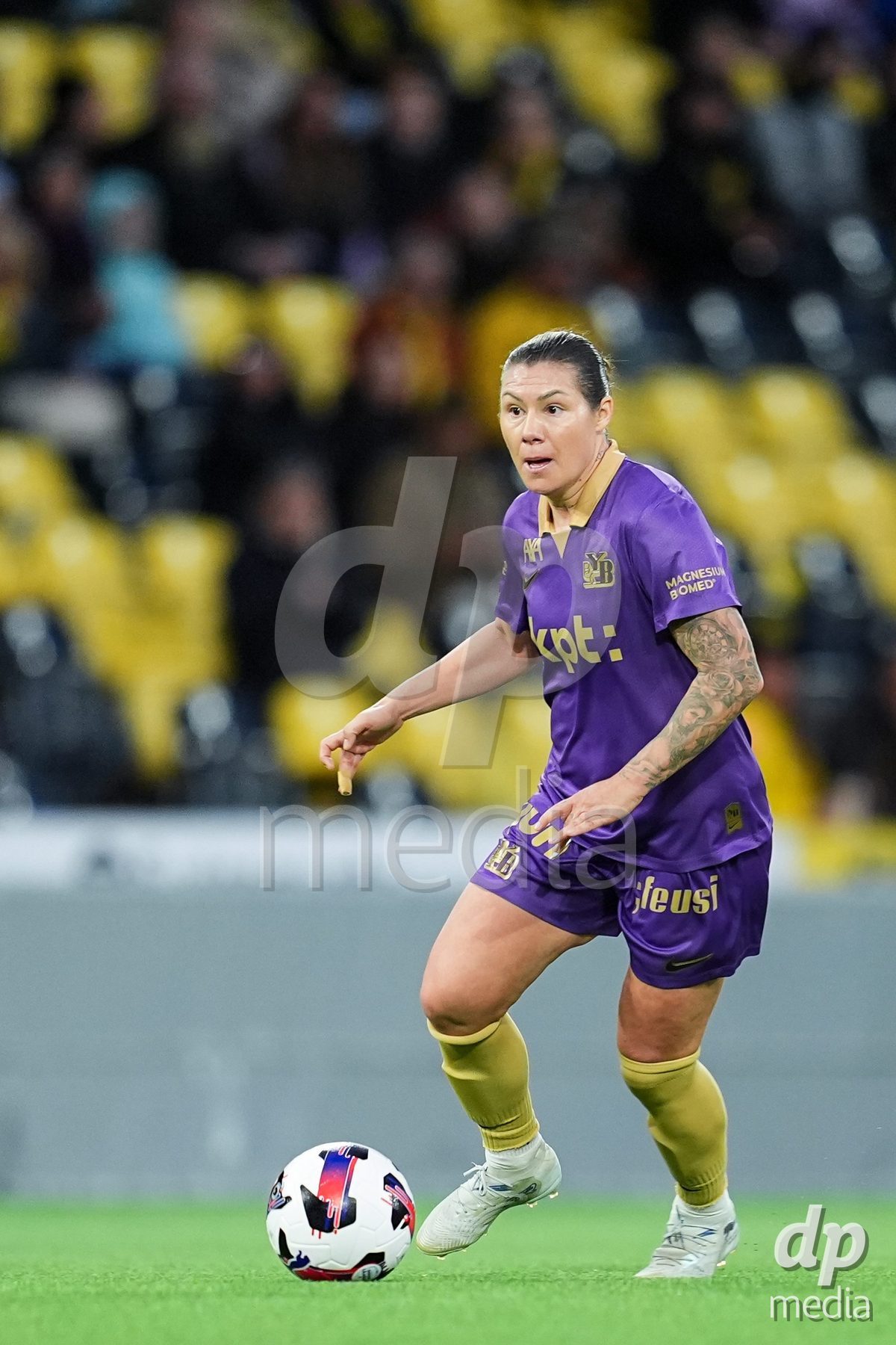 BERN, SWITZERLAND - OCTOBER 17: Ramona Bachmann of BSC YB Frauen controls the ball during the AXA Women's Super League match between BSC YB Frauen and GC Frauenfussball at Wankdorf Stadion on October 17, 2026 in Bern, Switzerland.