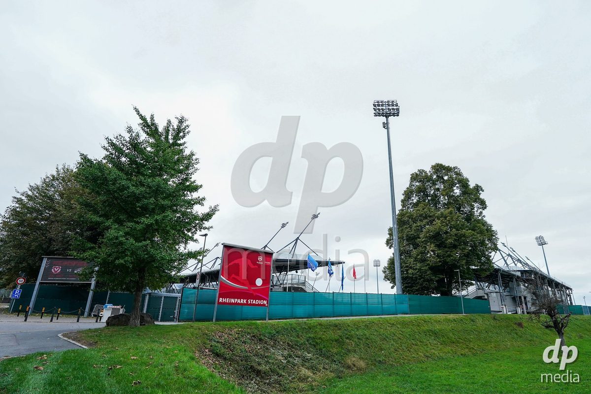 VADUZ, LIECHTENSTEIN - OCTOBER 18: General view outside the stadium prior to the UEFA European Under-17 Qualifier match between Switzerland and Spain at Rheinpark Stadion on October 18, 2026 in Vaduz, Liechtenstein.