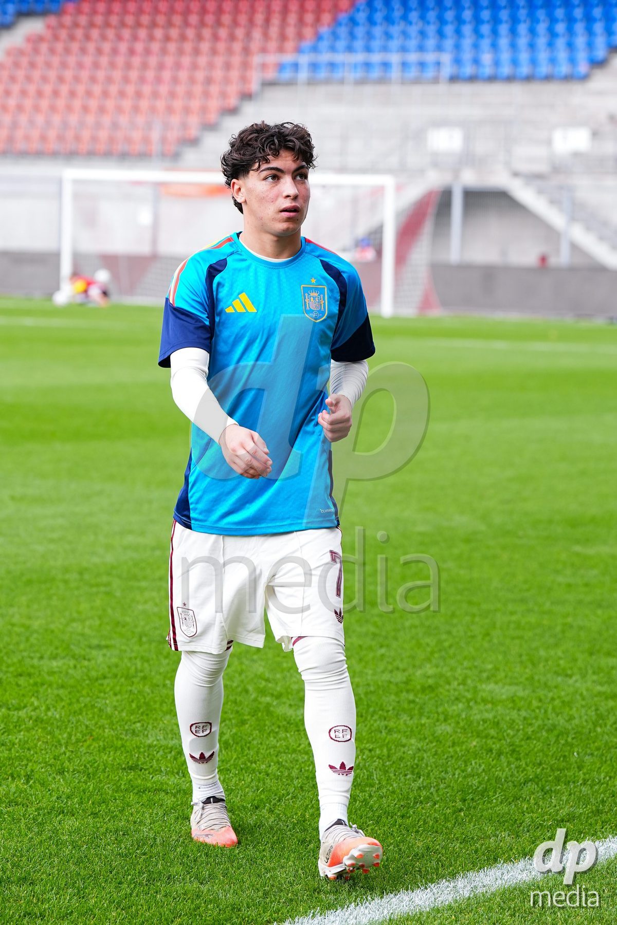 VADUZ, LIECHTENSTEIN - OCTOBER 18: Joaquin Sanchez of Spain during warm up prior to the UEFA European Under-17 Qualifier match between Switzerland and Spain at Rheinpark Stadion on October 18, 2026 in Vaduz, Liechtenstein.
