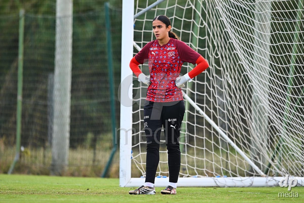 OLIVA NOVA, SPAIN - OCTOBER 22: Abby Blanco Acevedo of Switzerland during the International Women's Friendly match between Hungary U17 and Switzerland U17 at Oliva Nova Sports Center on October 22, 2026 in Oliva Nova, Spain.