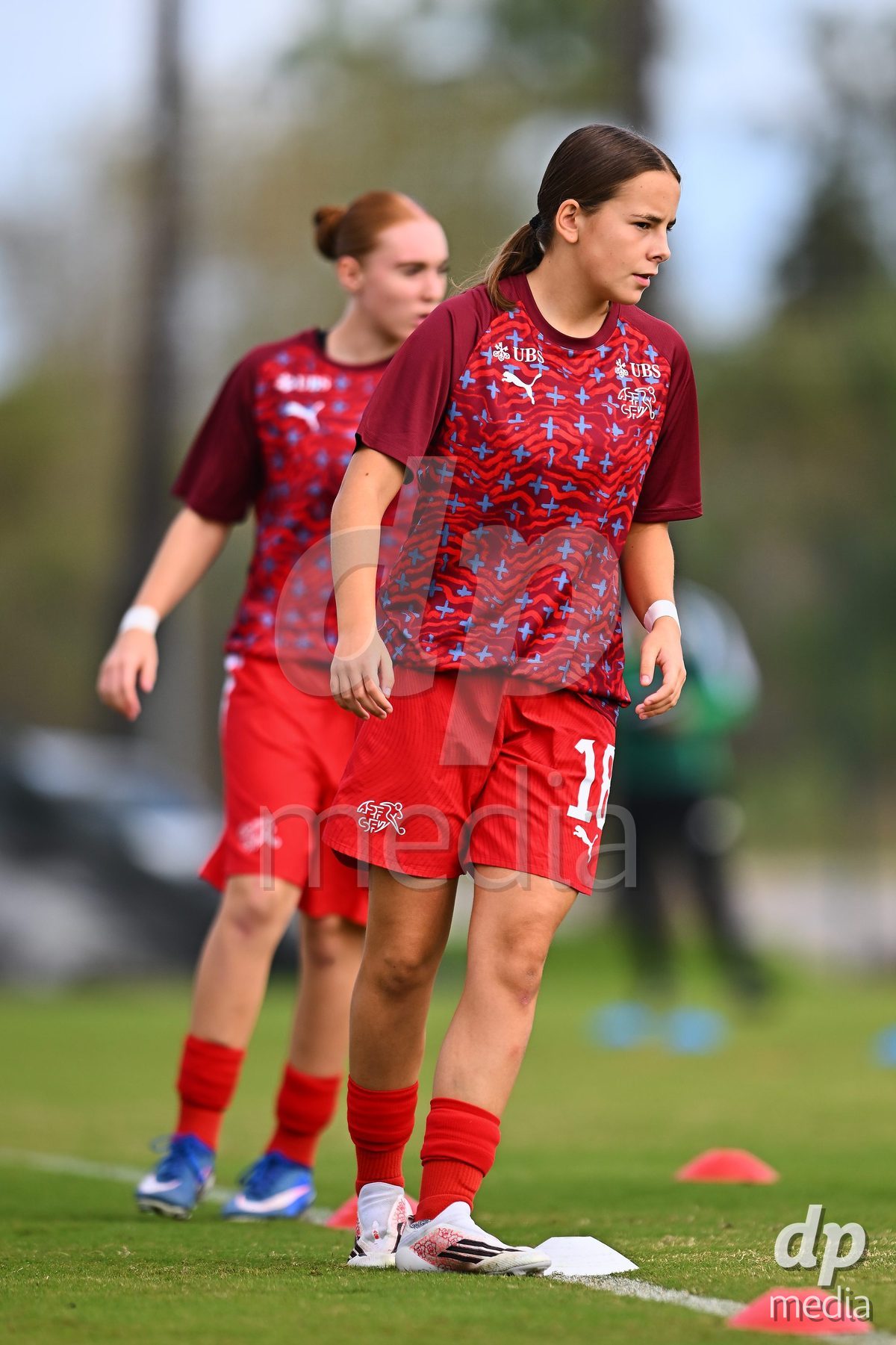 OLIVA NOVA, SPAIN - OCTOBER 22: Eljesa Kastrati of Switzerland during the International Women's Friendly match between Hungary U17 and Switzerland U17 at Oliva Nova Sports Center on October 22, 2026 in Oliva Nova, Spain.