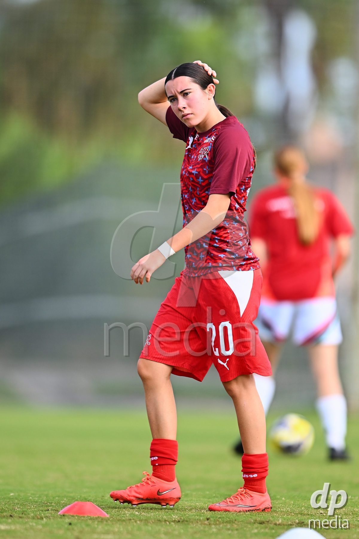 OLIVA NOVA, SPAIN - OCTOBER 22: Lucie Klopfenstein of Switzerland during the International Women's Friendly match between Hungary U17 and Switzerland U17 at Oliva Nova Sports Center on October 22, 2026 in Oliva Nova, Spain.