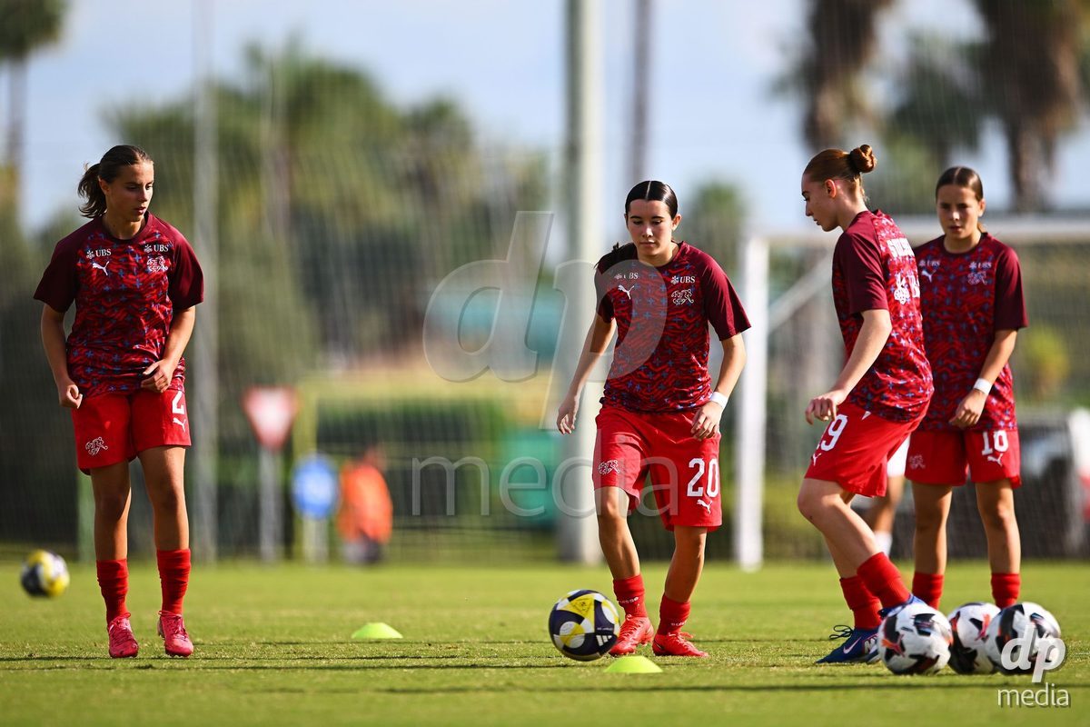 OLIVA NOVA, SPAIN - OCTOBER 22: Lucie Klopfenstein of Switzerland during the International Women's Friendly match between Hungary U17 and Switzerland U17 at Oliva Nova Sports Center on October 22, 2026 in Oliva Nova, Spain.