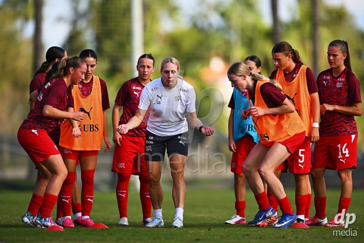OLIVA NOVA, SPAIN - OCTOBER 22: International Women's Friendly match between Hungary U17 and Switzerland U17 at Oliva Nova Sports Center on October 22, 2026 in Oliva Nova, Spain.