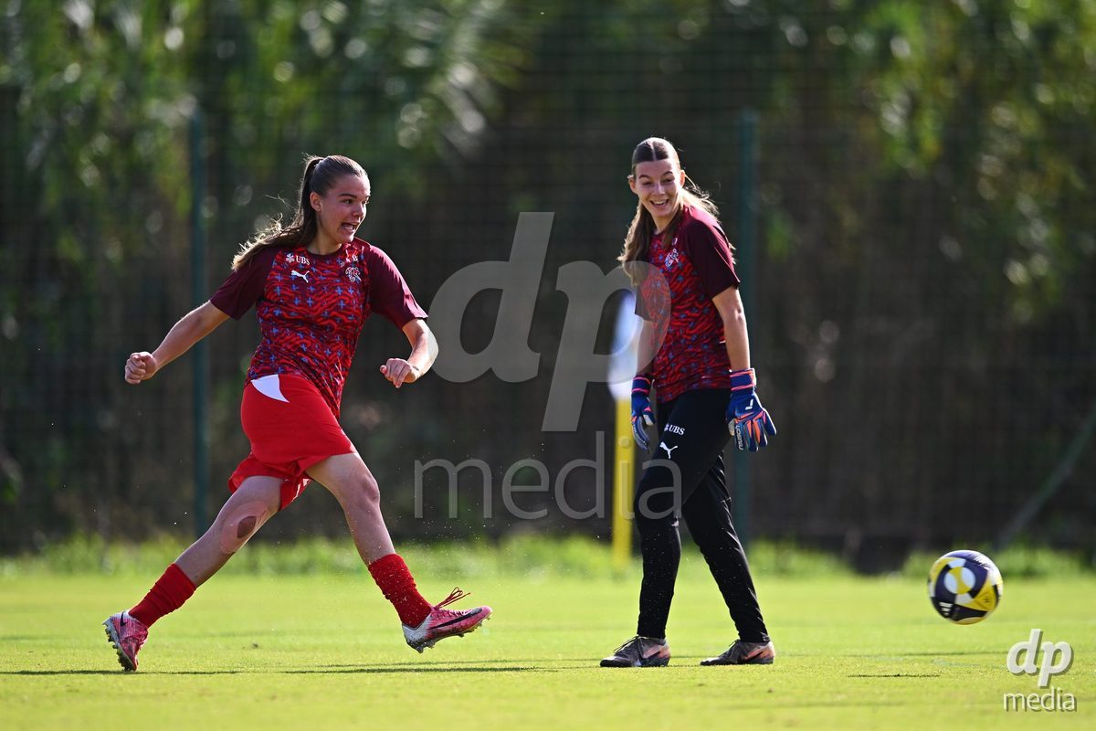 OLIVA NOVA, SPAIN - OCTOBER 22: International Women's Friendly match between Hungary U17 and Switzerland U17 at Oliva Nova Sports Center on October 22, 2026 in Oliva Nova, Spain.
