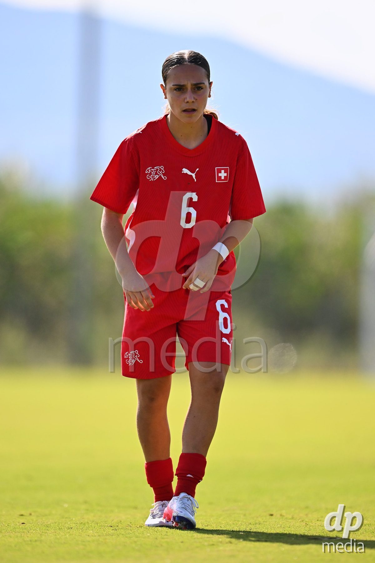 OLIVA NOVA, SPAIN - OCTOBER 22: Amelie Zorgiebel of Switzerland during the International Women's Friendly match between Hungary U17 and Switzerland U17 at Oliva Nova Sports Center on October 22, 2026 in Oliva Nova, Spain.