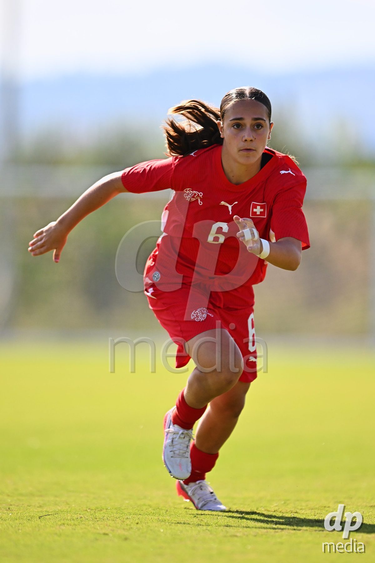 OLIVA NOVA, SPAIN - OCTOBER 22: Amelie Zorgiebel of Switzerland during the International Women's Friendly match between Hungary U17 and Switzerland U17 at Oliva Nova Sports Center on October 22, 2026 in Oliva Nova, Spain.