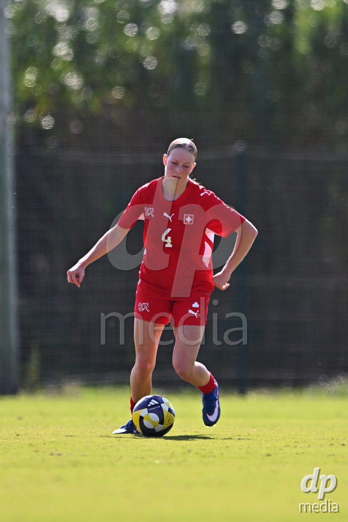OLIVA NOVA, SPAIN - OCTOBER 22: Mara Arnold of Switzerland during the International Women's Friendly match between Hungary U17 and Switzerland U17 at Oliva Nova Sports Center on October 22, 2026 in Oliva Nova, Spain.