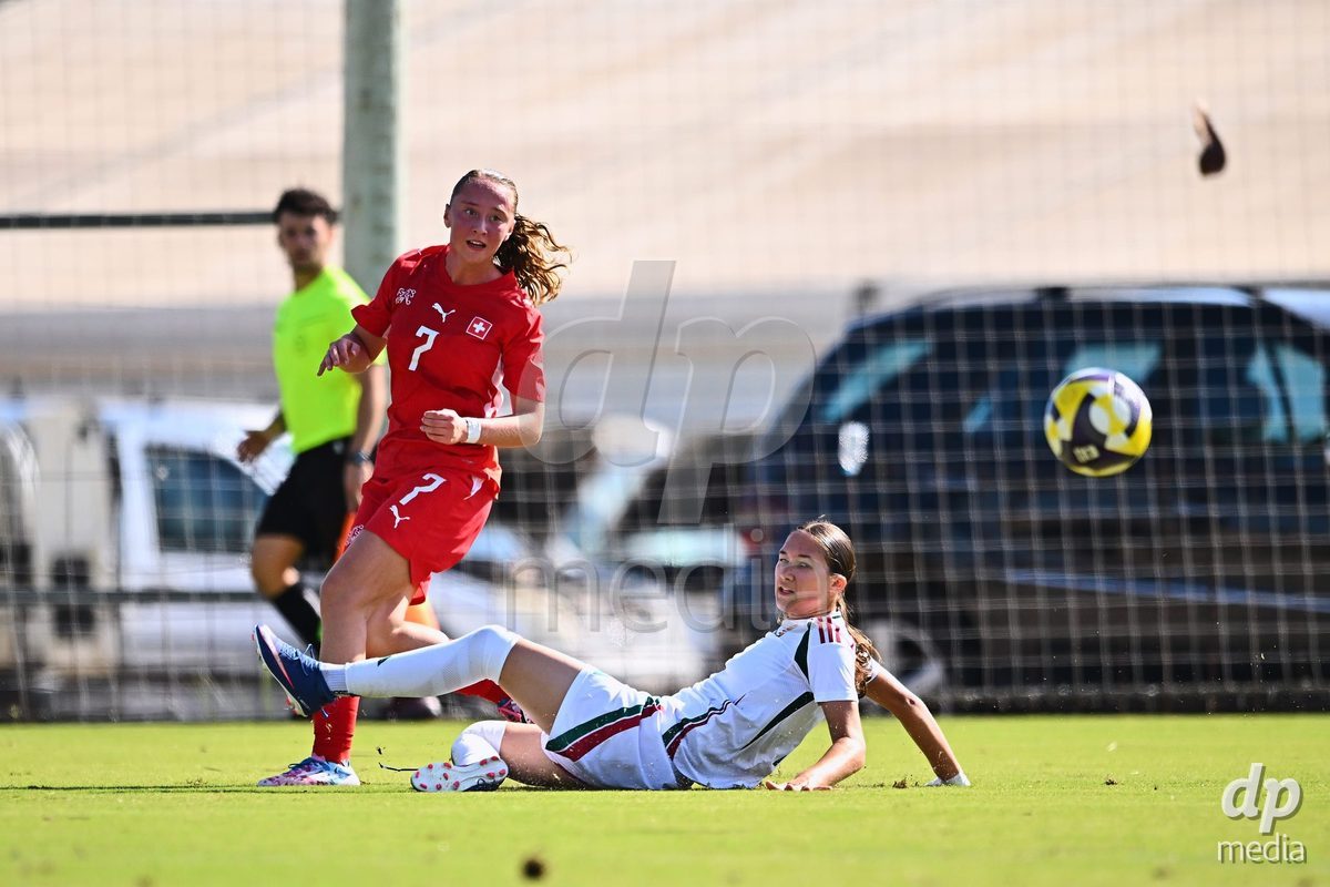 OLIVA NOVA, SPAIN - OCTOBER 22: Lena Marie Winter of Switzerland during the International Women's Friendly match between Hungary U17 and Switzerland U17 at Oliva Nova Sports Center on October 22, 2026 in Oliva Nova, Spain.