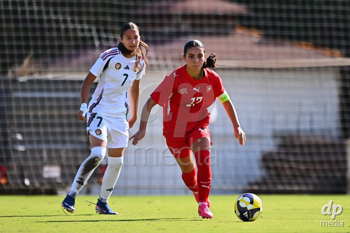OLIVA NOVA, SPAIN - OCTOBER 22: Kira Konig of Switzerland during the International Women's Friendly match between Hungary U17 and Switzerland U17 at Oliva Nova Sports Center on October 22, 2026 in Oliva Nova, Spain.