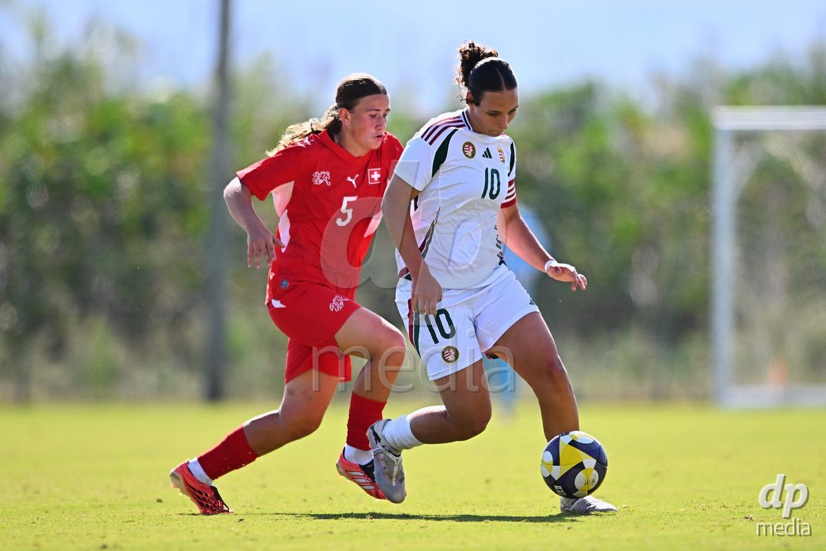 OLIVA NOVA, SPAIN - OCTOBER 22: Regina Demeter of Hungary during the International Women's Friendly match between Hungary U17 and Switzerland U17 at Oliva Nova Sports Center on October 22, 2026 in Oliva Nova, Spain.