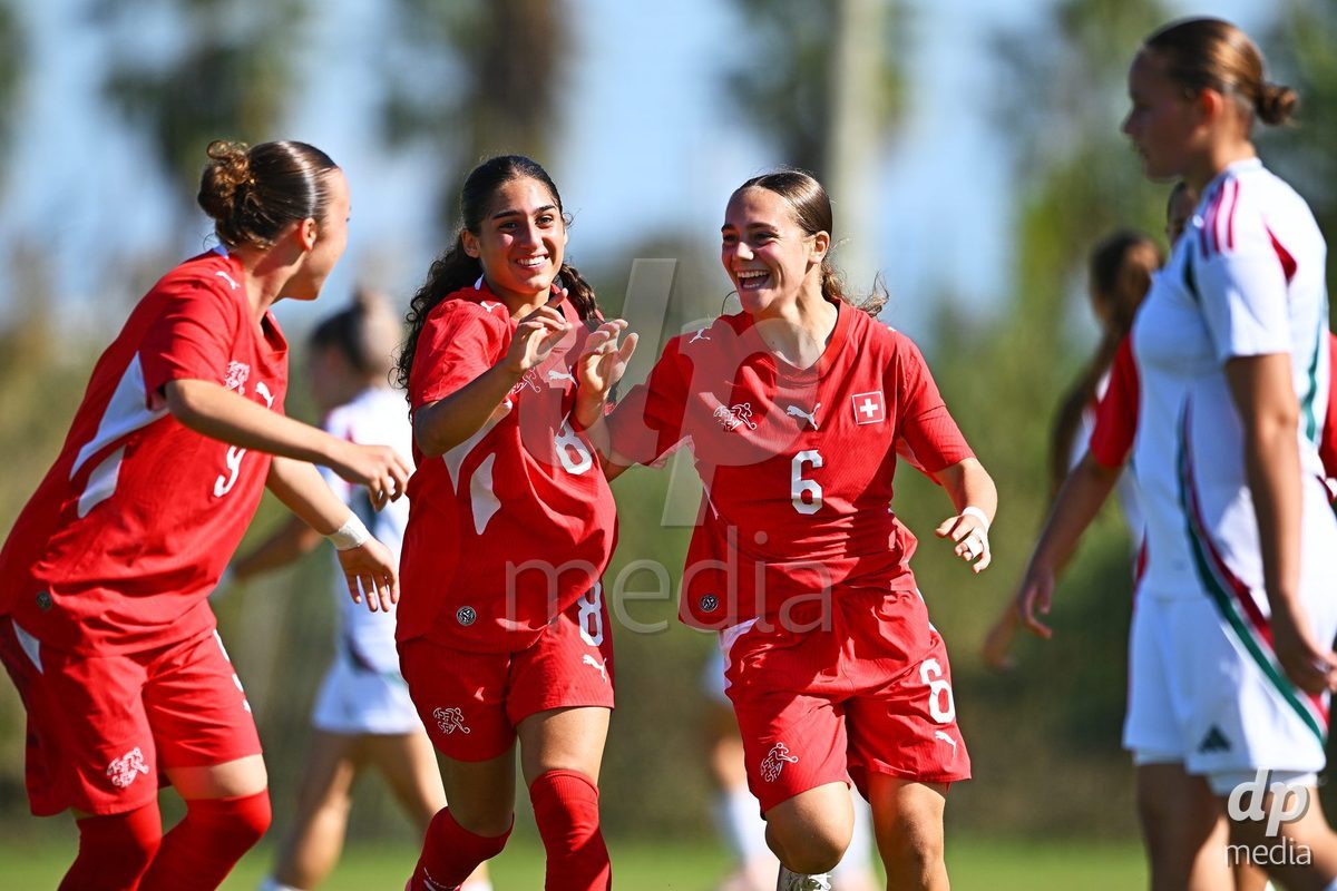 OLIVA NOVA, SPAIN - OCTOBER 22: Amelie Zorgiebel of Switzerland during the International Women's Friendly match between Hungary U17 and Switzerland U17 at Oliva Nova Sports Center on October 22, 2026 in Oliva Nova, Spain.