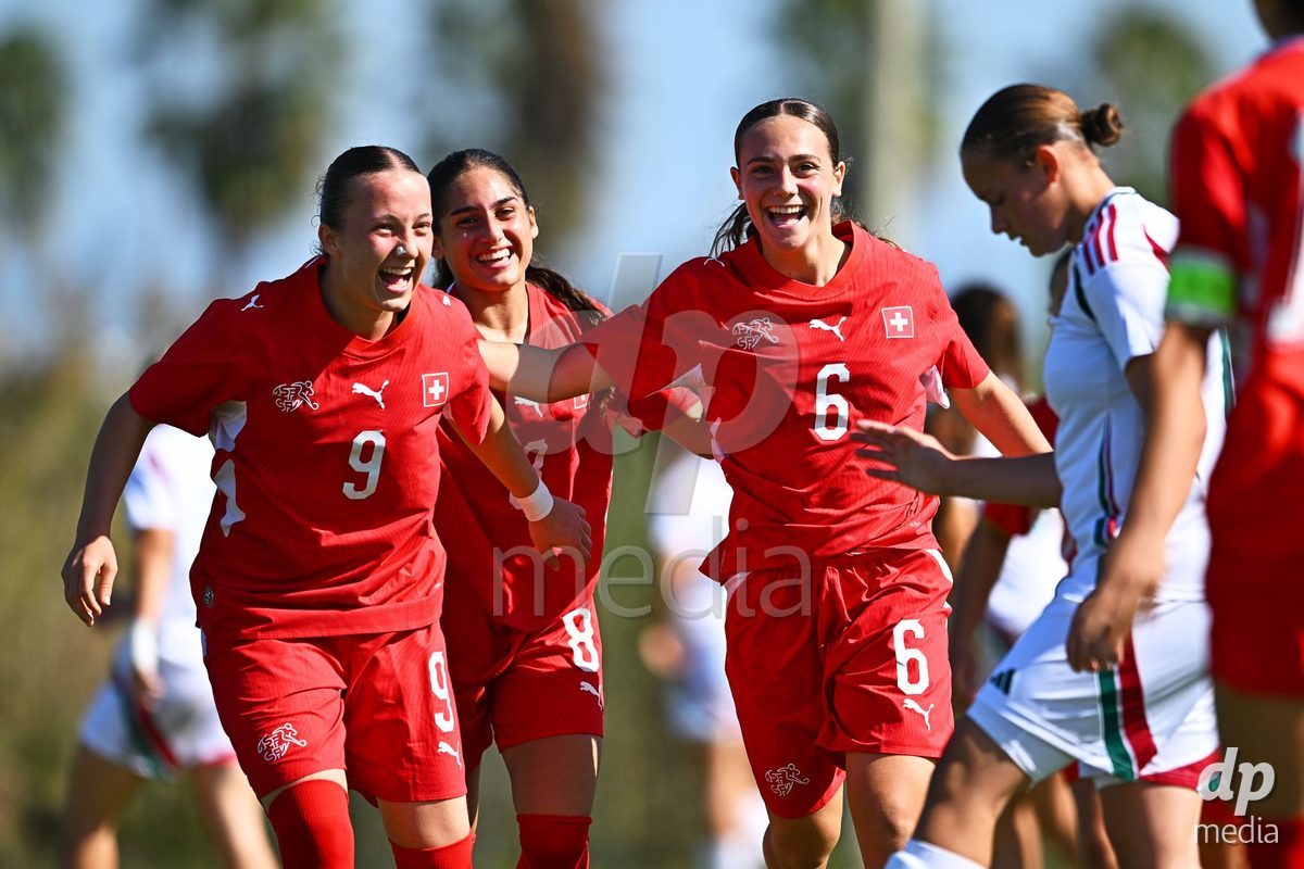 OLIVA NOVA, SPAIN - OCTOBER 22: Amelie Zorgiebel of Switzerland during the International Women's Friendly match between Hungary U17 and Switzerland U17 at Oliva Nova Sports Center on October 22, 2026 in Oliva Nova, Spain.