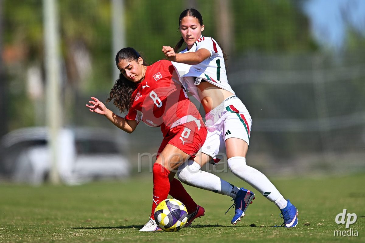 OLIVA NOVA, SPAIN - OCTOBER 22: Ilaria Nerea Maddaloni of Switzerland during the International Women's Friendly match between Hungary U17 and Switzerland U17 at Oliva Nova Sports Center on October 22, 2026 in Oliva Nova, Spain.