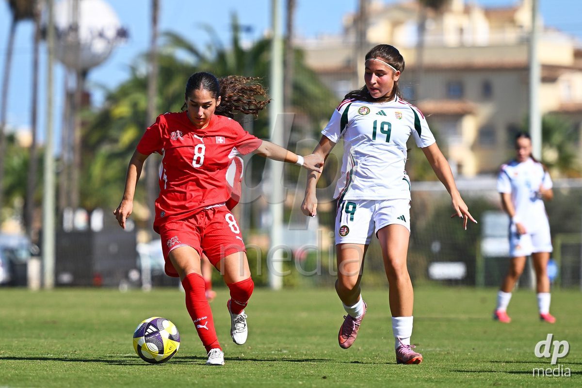 OLIVA NOVA, SPAIN - OCTOBER 22: Ilaria Nerea Maddaloni of Switzerland during the International Women's Friendly match between Hungary U17 and Switzerland U17 at Oliva Nova Sports Center on October 22, 2026 in Oliva Nova, Spain.