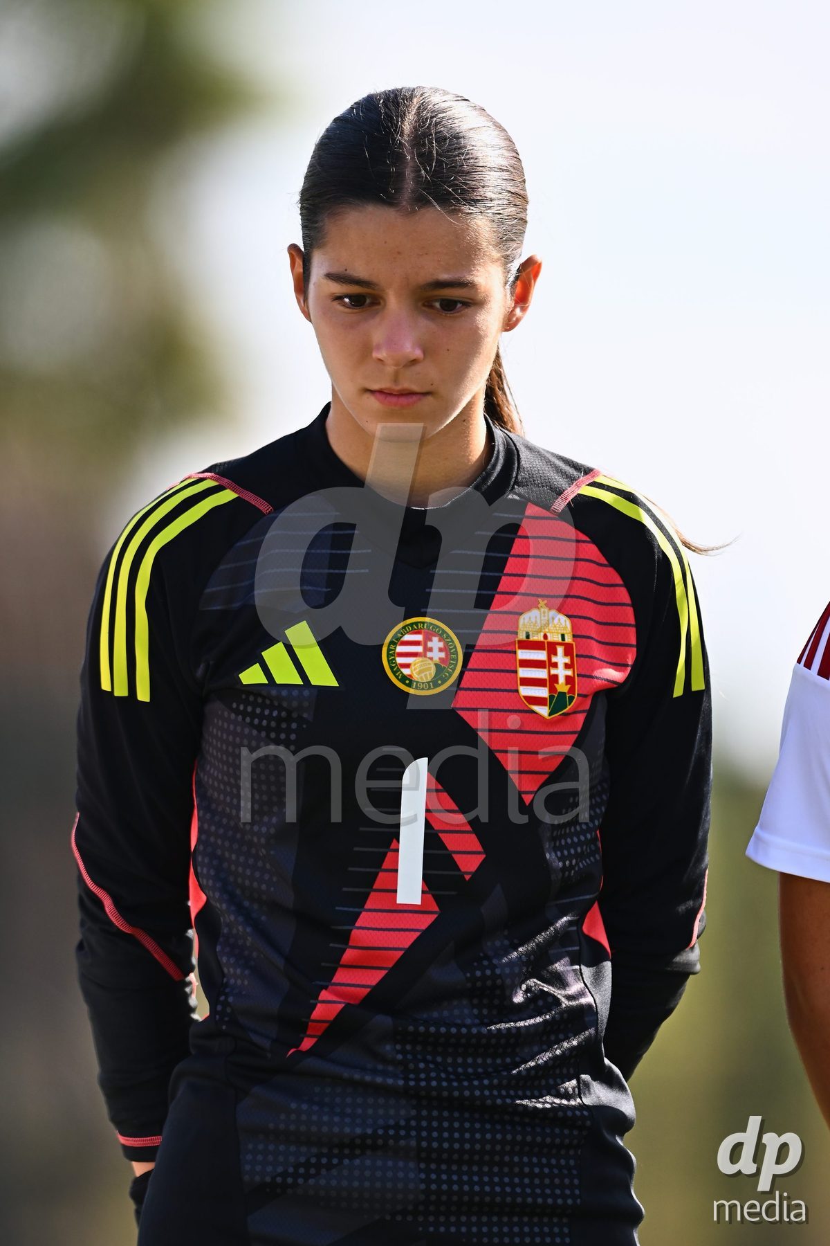 OLIVA NOVA, SPAIN - OCTOBER 22: Dora Csiky Goalkeeper of Hungary during the International Women's Friendly match between Hungary U17 and Switzerland U17 at Oliva Nova Sports Center on October 22, 2026 in Oliva Nova, Spain.
