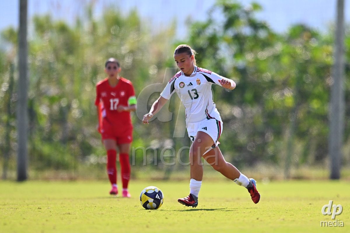OLIVA NOVA, SPAIN - OCTOBER 22: Panna Lakatos of Hungary during the International Women's Friendly match between Hungary U17 and Switzerland U17 at Oliva Nova Sports Center on October 22, 2026 in Oliva Nova, Spain.