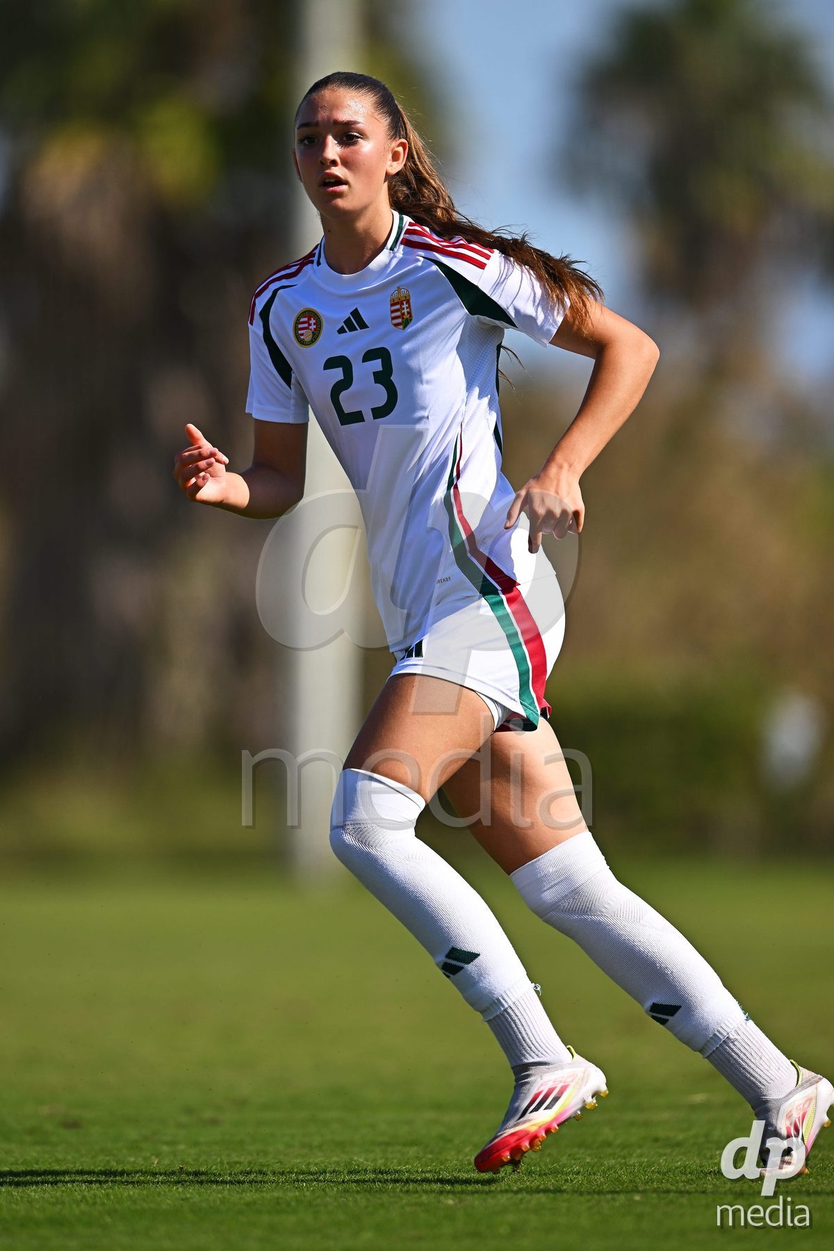 OLIVA NOVA, SPAIN - OCTOBER 22: Laura Mizsei of Hungary during the International Women's Friendly match between Hungary U17 and Switzerland U17 at Oliva Nova Sports Center on October 22, 2026 in Oliva Nova, Spain.