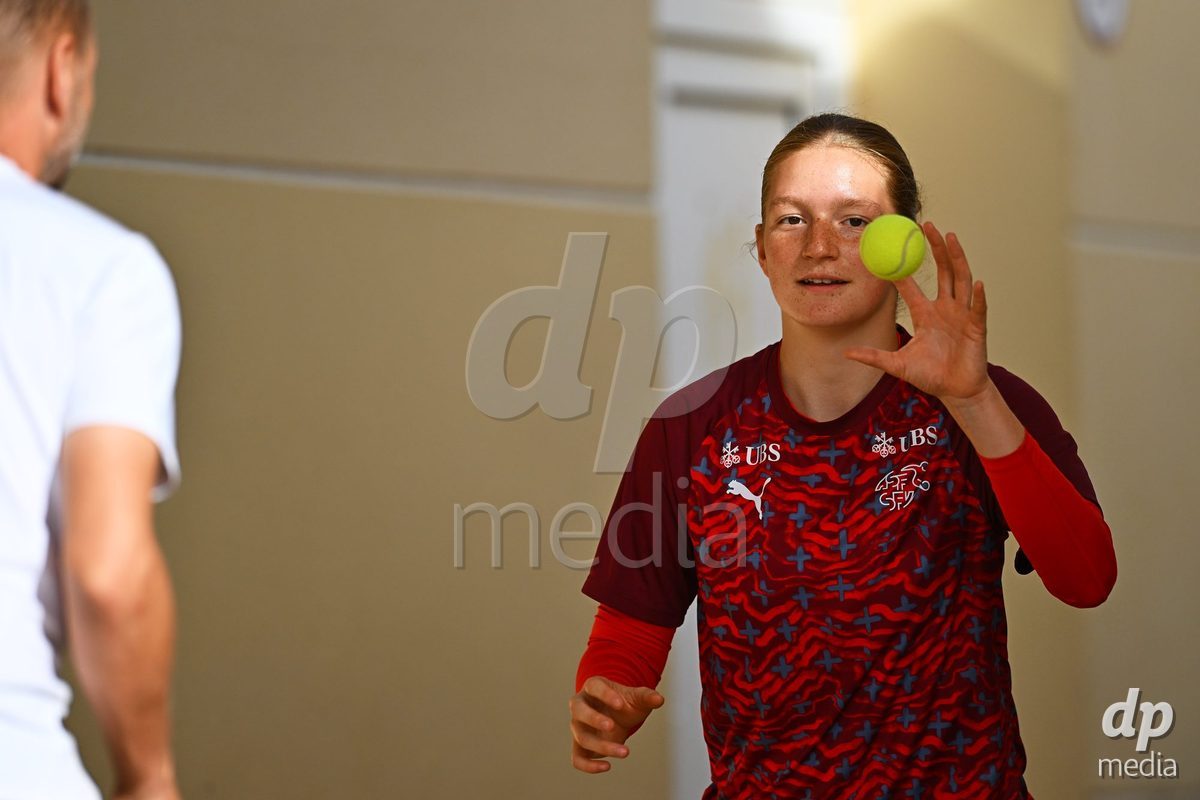 OLIVA NOVA, SPAIN - OCTOBER 24: Florentine Pohlenz Goalkeeper of Switzerland during the International Women's Friendly match between Switzerland U17 and Hungary U17 at Oliva Nova Sports Center on October 24, 2026 in Oliva Nova, Spain.